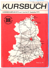 Deutsche Reichsbahn - Kursbuch Sommerfahrplan 1975 mit Übersichtskarte