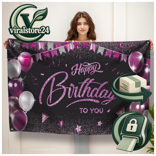 Happy birthday banner - happy,