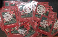 ROBBE & BERKING R&B 39 STÜCK WEIHNACHTSSCHMUCK 90 SILBERAUFLAGE - OVP