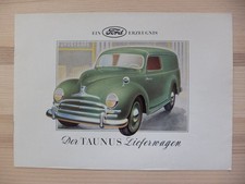 FORD TAUNUS Lieferwagen Buckeltaunus G73A Prospekt Original Brochure Prospectus