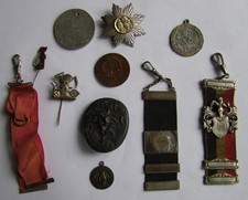 3 Bierzipfel (1x800 Silber)+8div.Abzeichen und Medaillen,Ruhrgebiet,Herr mach un