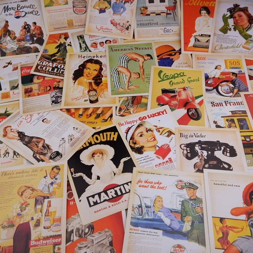 Postkarten set vintage retro - postkarten,