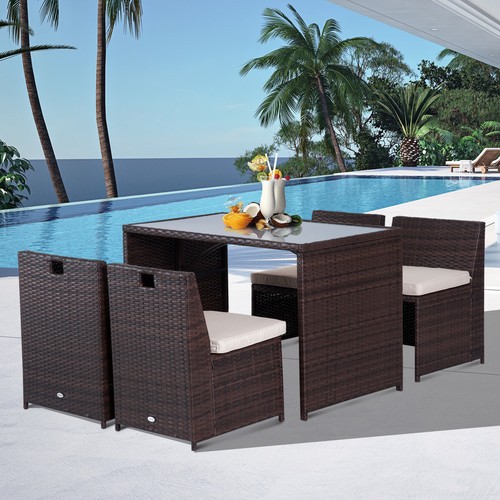 Outsunny 5tlg polyrattan - outsunny,