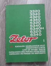 Zetor Traktoren 3320 3340 4320 4340 5320 5340 6320 6340 Ersatzteilliste
