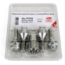 febi 27049 Felgenschloss Satz M12x1,5 für BMW DACIA FIAT FORD MINI RENAULT