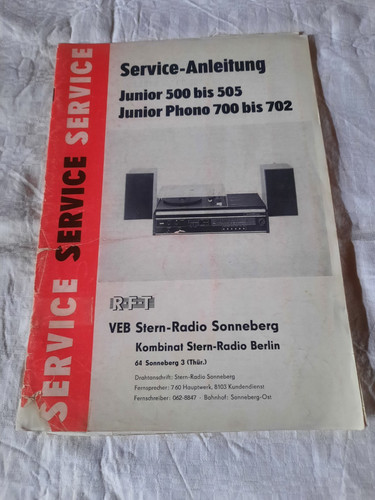 Ddr serviceanleitung junior - ddr,