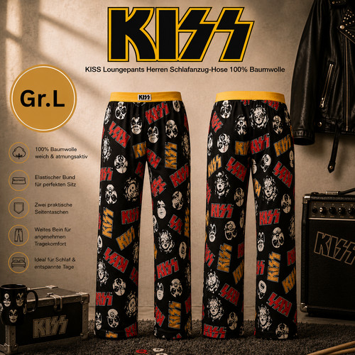 Kiss herren pyjama hose - kiss,