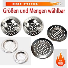 4x Abflussieb Haarsieb Edelstahl Abflusssieb Sieb Spülbecken Küche Abfluss Spüle