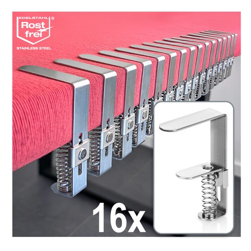16x premium tischdeckenklammer - premium,