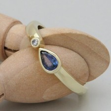 Scala Ring Gold Damen ca. 0,03ct Brillant + 0,25ct Saphir 585/14K Gelbgold Gr 62