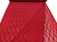 Stoff Spitze Spitzenstoff mit Blumenmuster Rosen geblümt rot Kleiderstoff 
