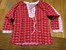 70-er: WESTFALEN KINDERKLEIDUNG  rot-weiße BLUSE  KITTEL  2-3 Jahre  VINTAGE