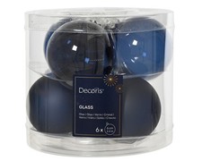 6 Weihnachtskugeln Glas 6cm