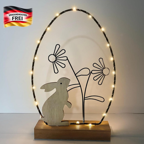 Osterdeko holzfigur mit led - osterdeko,