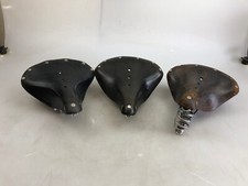 3x BROOKS Leder Fahrrad Sattel - teilweise defekt Ersatzteile f. Bastler Vintage
