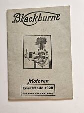 Blackburn 1929 Ersatzteilliste und Gebrauchsanleitung Oldtimer Motorrad