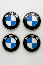 4x ORIGINAL BMW Nabendeckel Aufkleber Emblem Ø 70mm 3er 5er 6er 7er 36136758569