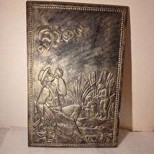 15kg Wandrelief Eisenguss Mittalter Deko Wand Lab Bauer Landwirtschaft Metall