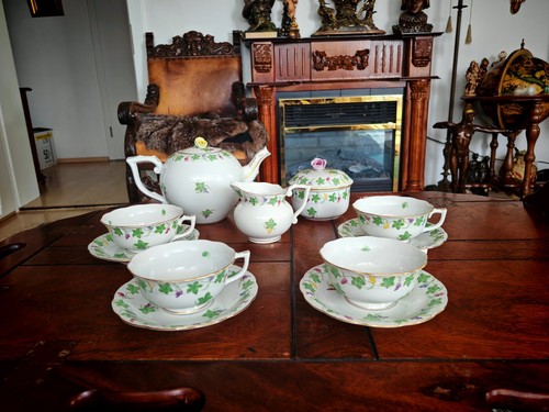 Herend weinrebe teeservice - weinrebe,