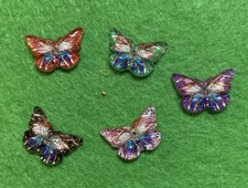 5 Schmetterlinge Bunt Mini Fee Garten Landschaft Mini Figuren Harz Deco DIY 1x1