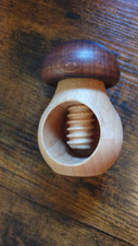 1 Stück Nussknacker HOLZ Pilz 1 Stück  Steinpilz Nussbrecher mit Schraubgewinde