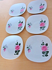 6 Stück Anbietteller Seltmann Weiden"Monika"Teller Praline Blumen Porzellan Rose