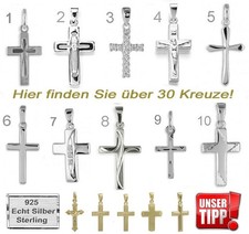 Kreuz Anhänger f Kette Silber