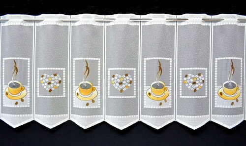 Kaffee scheibengardine - ,