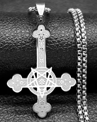 Satan inverted cross - inverted, 666