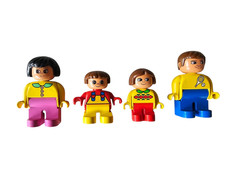4 Lego Duplo Figuren - Familie - Mutter Vater Kinder Mädchen Junge Frau Mann