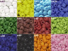 20g Rocailles 4mm Perlen Opak satte Farben 6/0 Glasperlen FARBAUSWAHL 