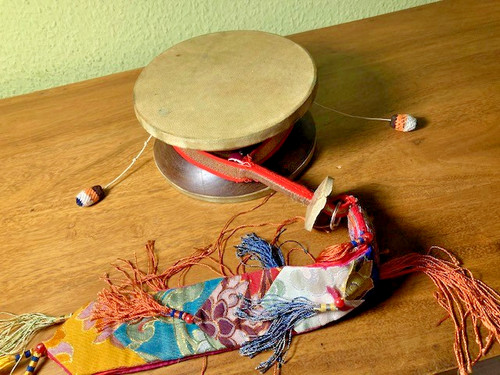 Tamburin damaru tibetisch - damaru,
