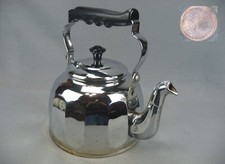 Seltener großer alter Lüco Wasserkessel Kupfer verchromt um 1920 - 2,5 Liter