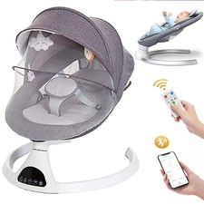 Elektrische Babywippe Babyschaukel Bluetooth Musik Wohnzimmer 5 Vibration 