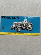 Original Prospekt Fordson Dexta Super Major Traktor Schlepper Faltprospekt Fendt