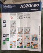 Safety card lufthansa - card, city