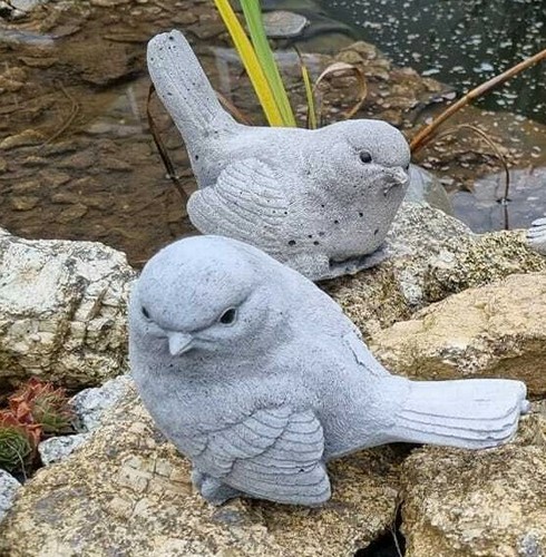 Steinfigur set vogel - set,