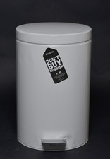 Brabantia Treteimer 19L Mülleimer mit Beulen Abfalleimer weiß rund 427800