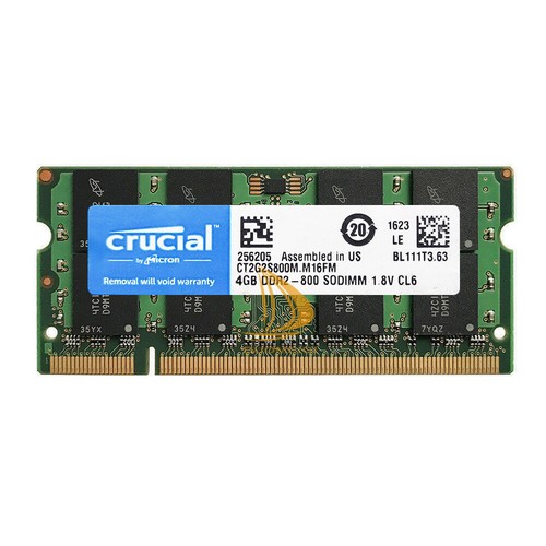 4gb crucial 2rx8 pc2 - 4gb, pc2-6400