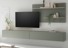 Wohnwand Schrankwand Salbei