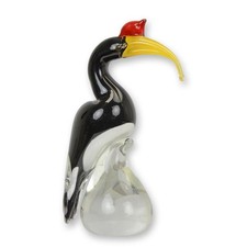 Glasfigur nashornvogel - glasfigur, im
