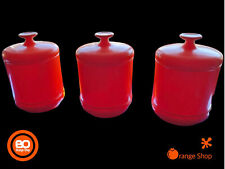 1970er Vorratsdosen Rieswerke 3 Stück (15 cm) rot Plastik Germany