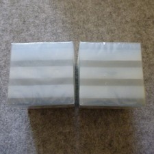 IKEA Würfel-Kerzen blau-grau-gestreift 2 Stk. (6,5*6,5 cm) Neu + OVP