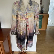 AIRFIELD Designer super leichte Übergang Mantel Trenchcoat Gr.42 Bunt Foto TOP