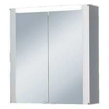 Verspiegelter Badezimmerschrank Tromsö, 63 x 69 cm, Holz, Aluminium - A