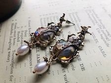 Art Deco Fun Ohrringe Ägypten Beatle Käfer Totenkopf Vintage Gothic Punk Perlen Barock