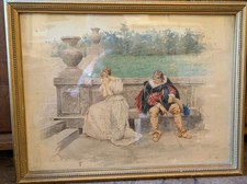 romantische Zeichnung Gouache