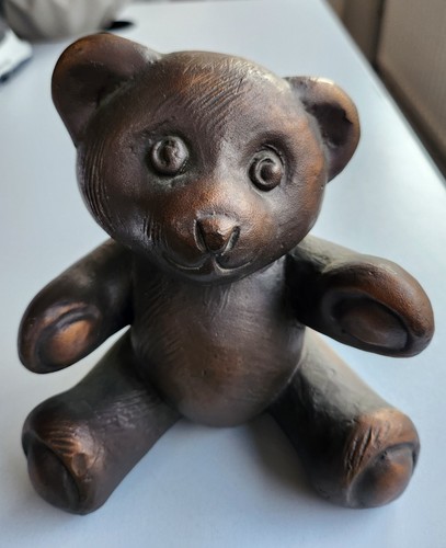 Teddybär bronze figur - teddybär,