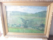 42804 Ölgemälde Landschft Rahmen doubliert Trümper August 1921 Düsseldorf