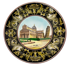 Vintage Wandteller PISA, Made in Italy Ceramica Titano D 25,8 cm Gew. 792 Gramm